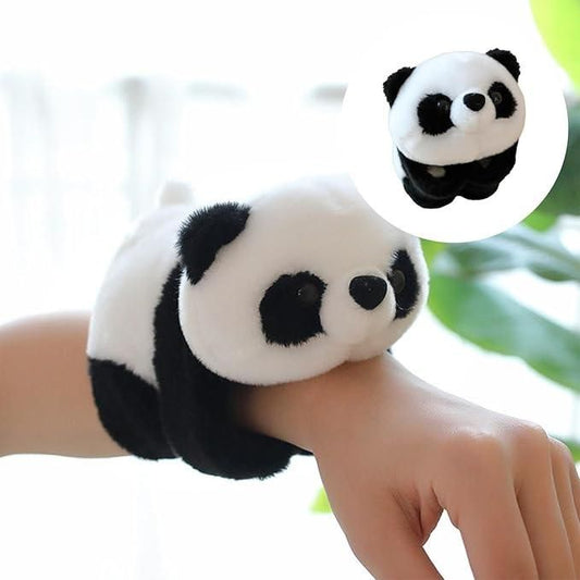 Plush Panda Slap Bracelet Soft Plush Fabric + PP Cotton